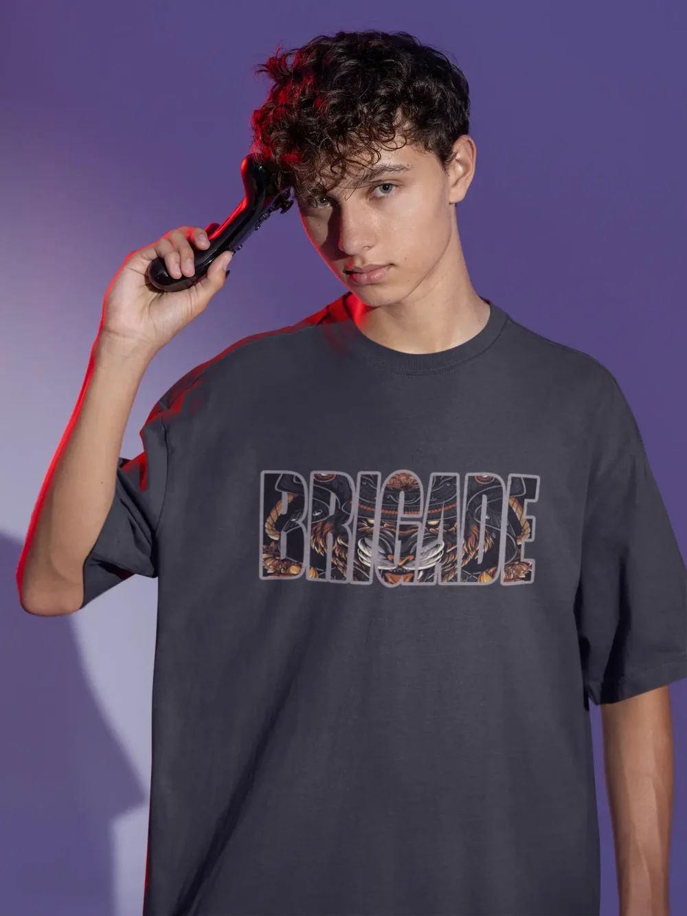 BRIGADE : Anime Oversized Printed T - Shirt