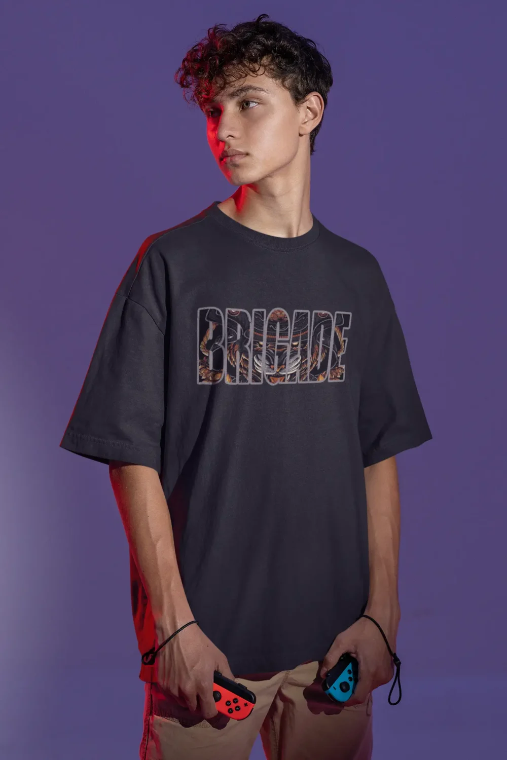 BRIGADE : Anime Oversized Printed T - Shirt - Image 2