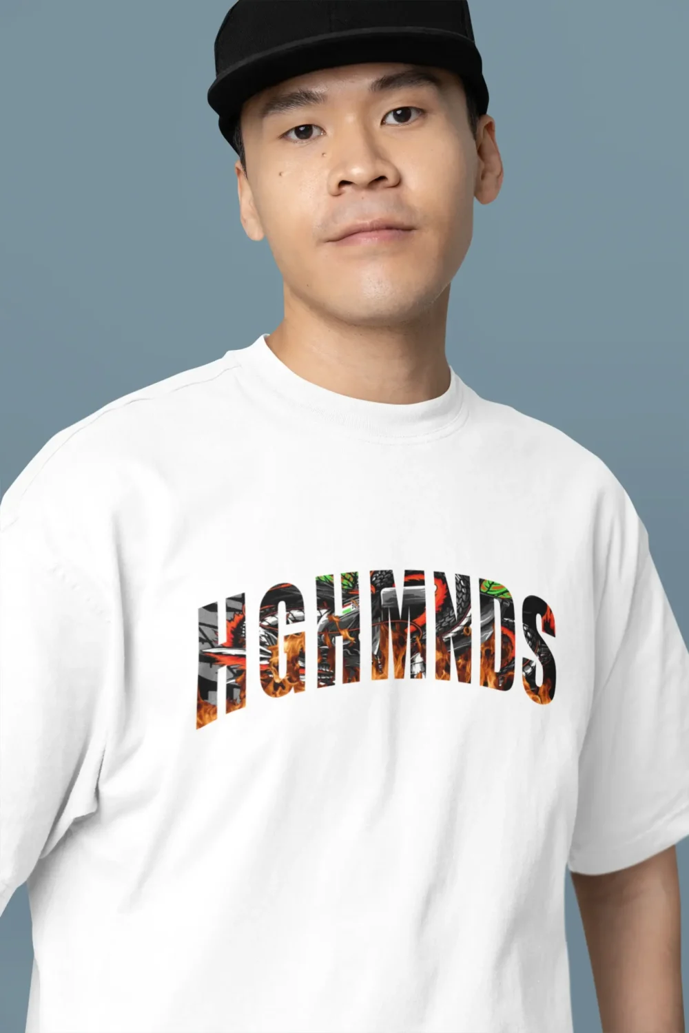 HGHMNDS : Anime Oversized Printed T - Shirt - Image 2