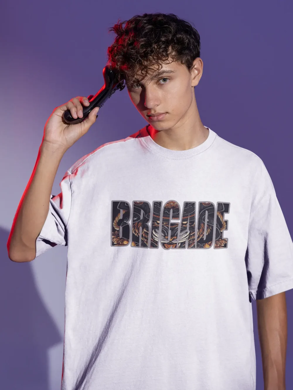 BRIGADE : Anime Oversized Printed T - Shirt - Image 4