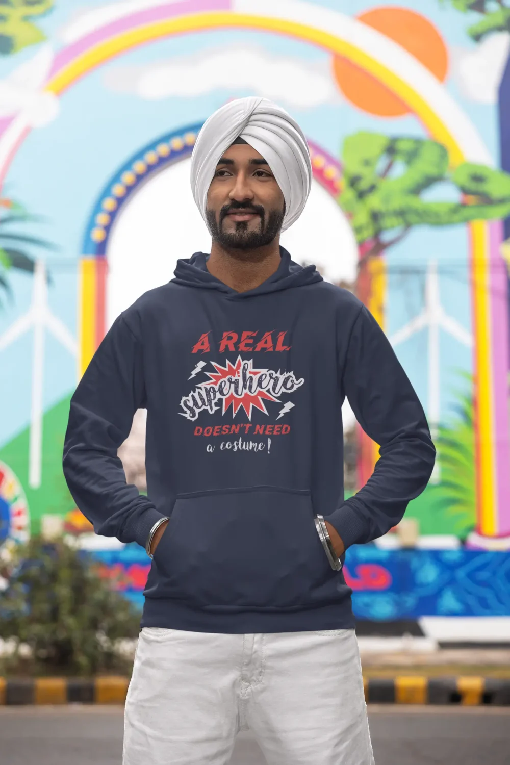 Real Superhero : Regular Hoodie - Image 3