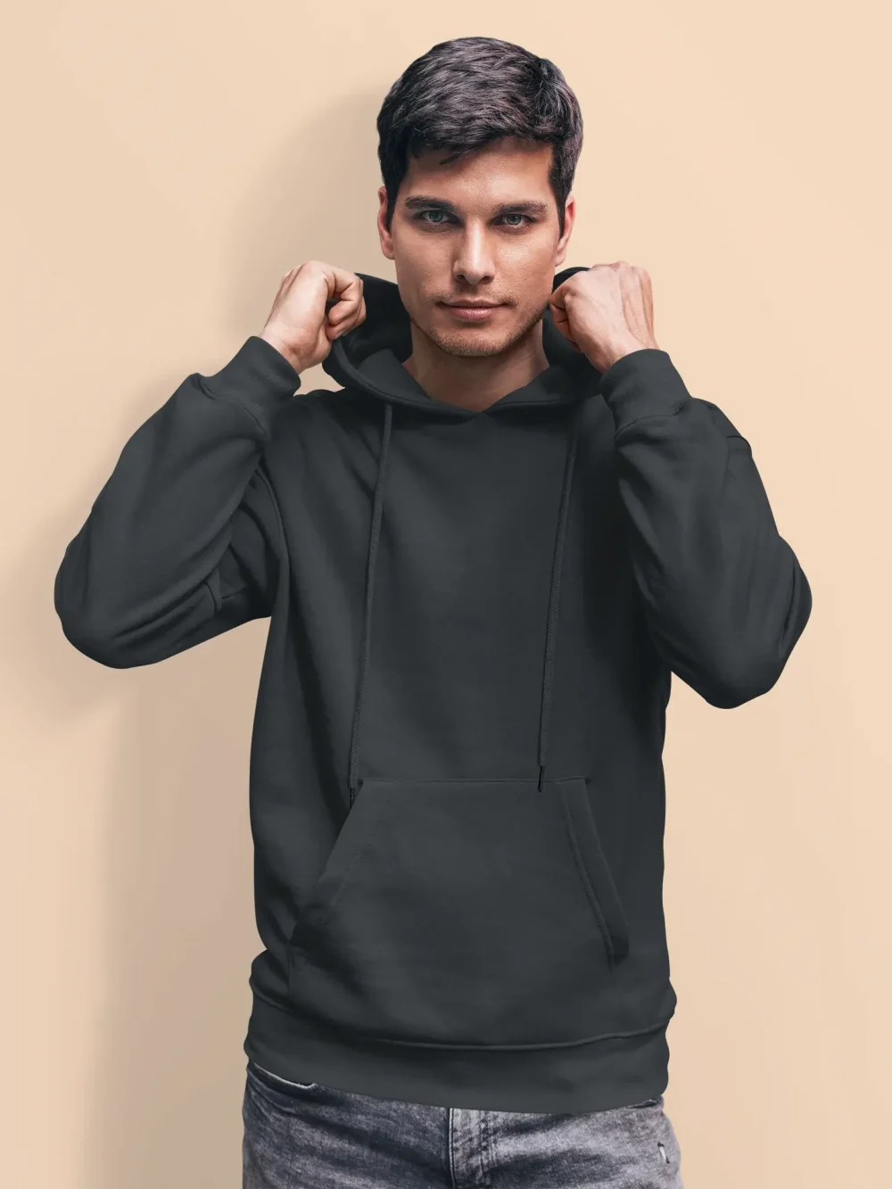 Premium : Black Oversized Hoodie - Image 3